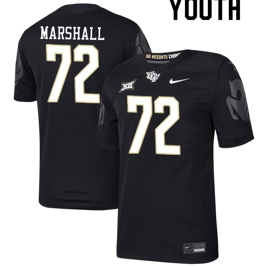 Youth #72 Marcellus Marshall UCF Knights Big 12 Conference College Football Jerseys Stitched-Black